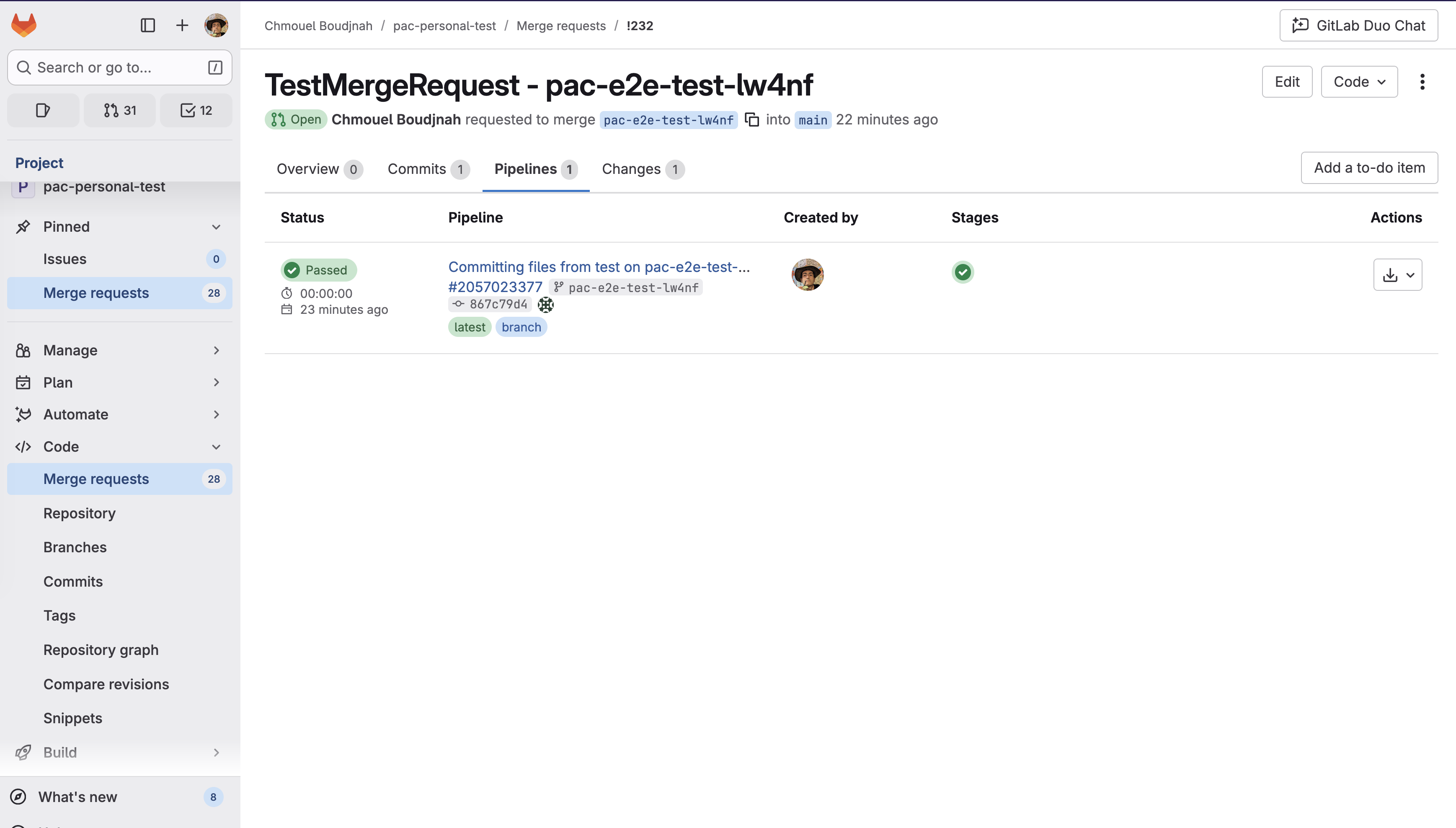 Gitlab Pipelines from Pipelines-as-Code